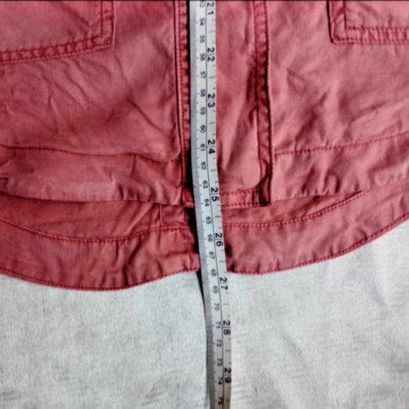 SO Women's zip-up pink colored utility jacket sz M pockets cinch waist - Picture 2 of 7